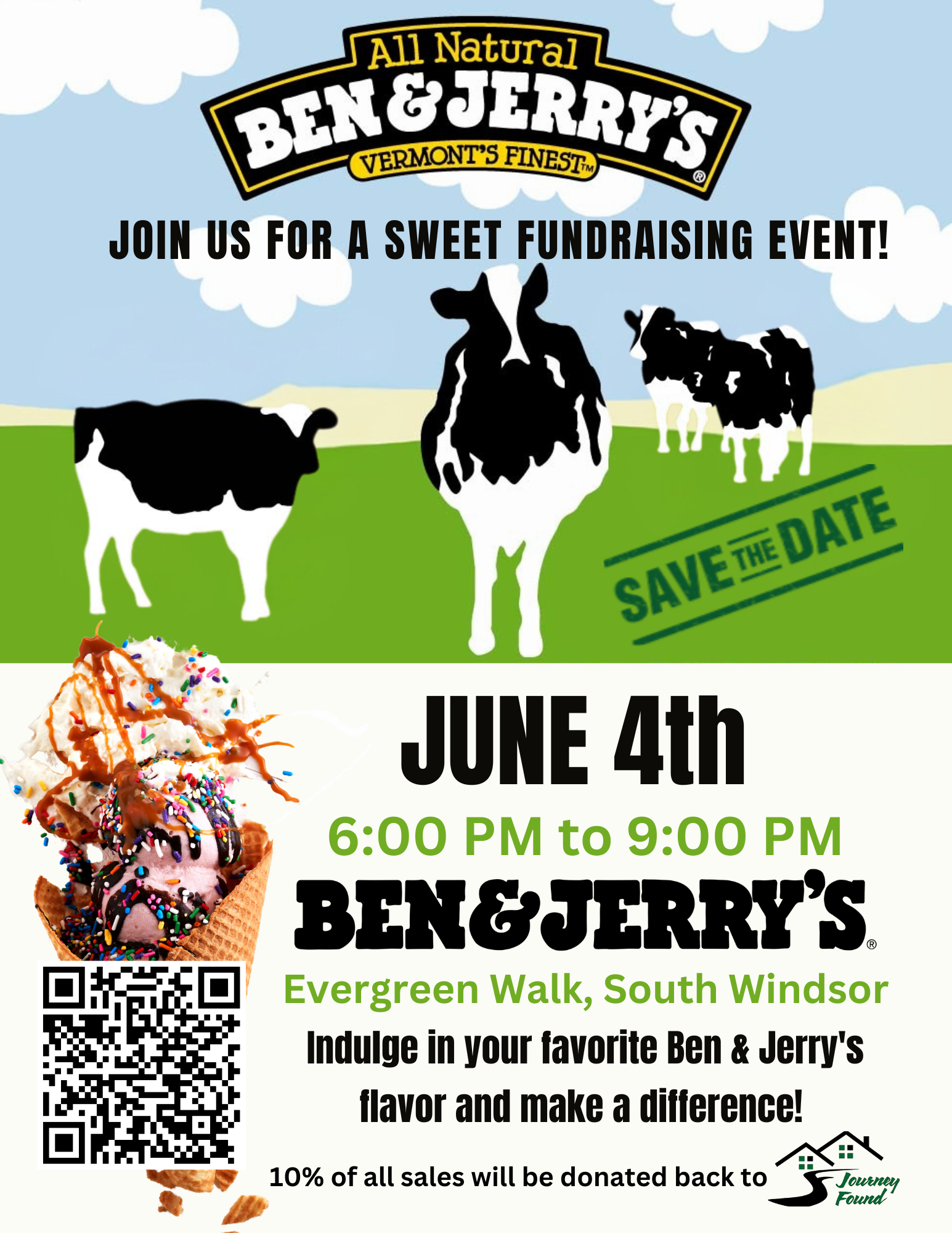 Ben & Jerry's Fundraiser Flyer